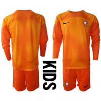 Portugal Målmand Udebane Trøje Børn VM 2022 Langærmet (+ Korte bukser)